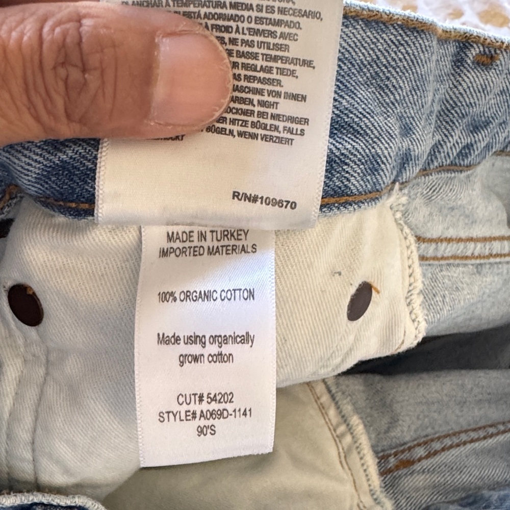 AGOLDE Light Blue Straight Leg Jeans - Picture 4 of 5